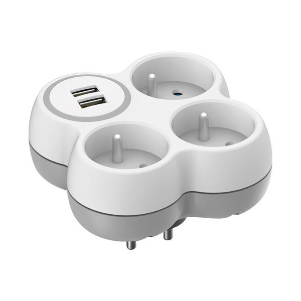 LIFEDOM - Triplite 2p+t 16a +2 ports usb sc