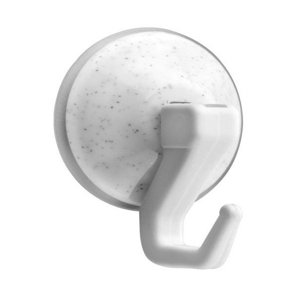 INOFIX - Crochet à ventouse articulé blanc Ø42mm par 2 en blister