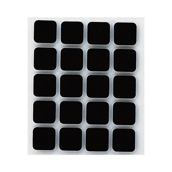 INOFIX - Anti-dérapant adhésif 17x17mm noir par 20 en blister