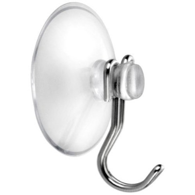 CROCHET A VENTOUSE Ø35MM X4 TRANSP. BL (Vendu par 1)