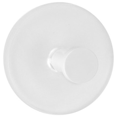 CROCHET ADHESIF ROND BLANC  BL2