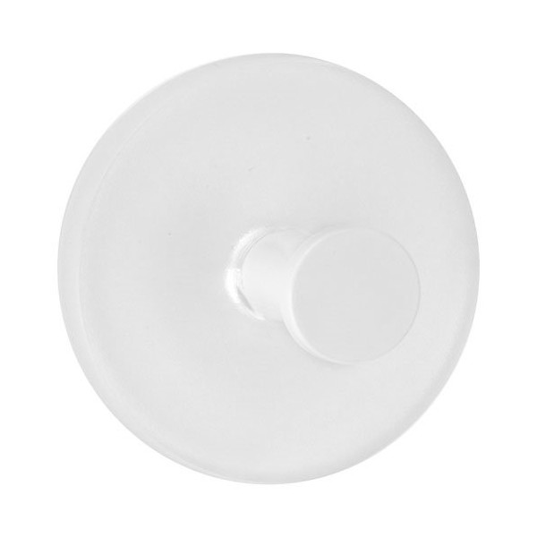 INOFIX - Crochet adhésif rond blanc  blister de 2