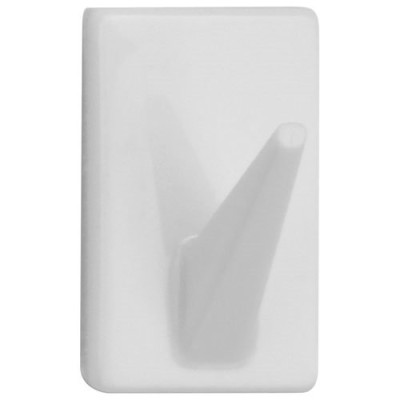 CROCHET ADHESIF RECTANGULAIRE BLANC