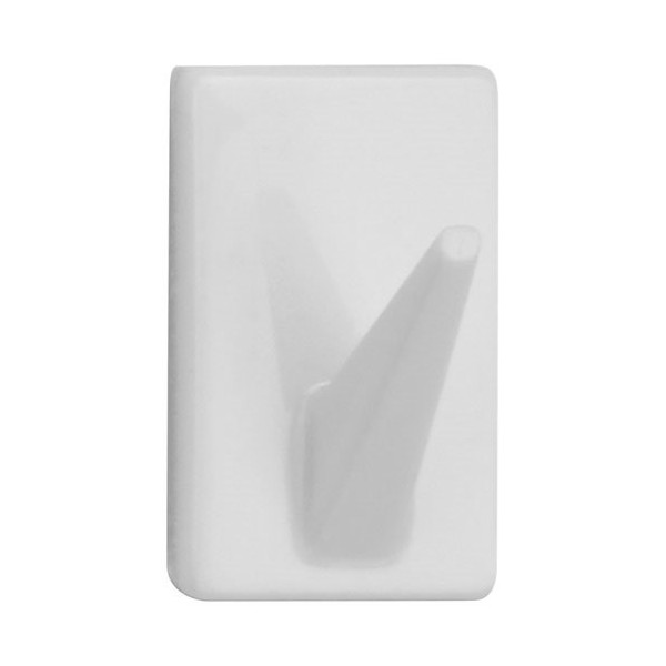 INOFIX - Crochet adhésif rectangulaire blanc en blister