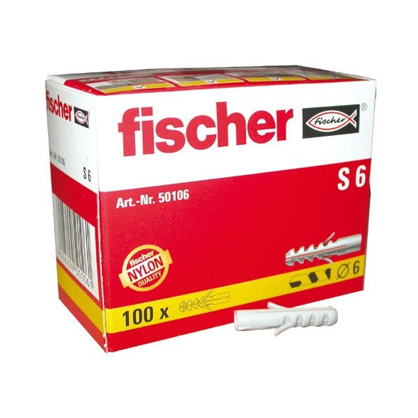 FISCHER - Cheville nylon S 6 boite 100p.