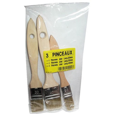 LOT DE 3 PINCEAUX PLATS 000 (Vendu par 1)
