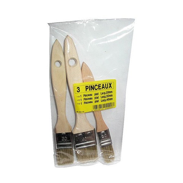 SAVY - Pinceau plat 000 lot de 3