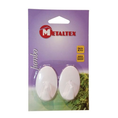 CROCHET ADH.JUMBO BLANC X2   291002 (Vendu par 1)