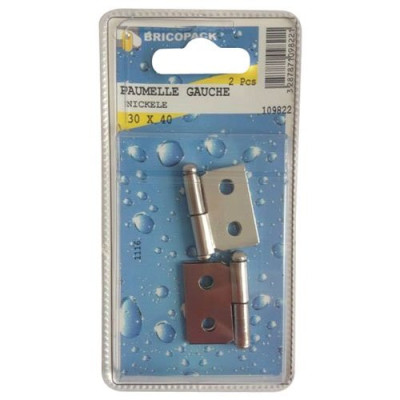 PAUMELLE NICKELEE 30X40 GAUCHE BL (Vendu par 1)