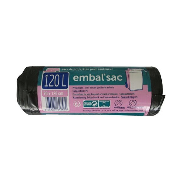 SCHWEITZER - Housse conteneur 120l x6 120pc06582