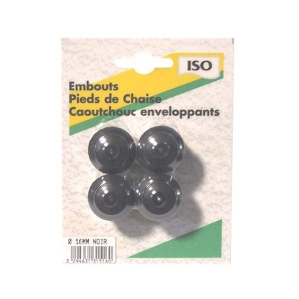 ISO - Embout patin envel.caout.noir d16 sc