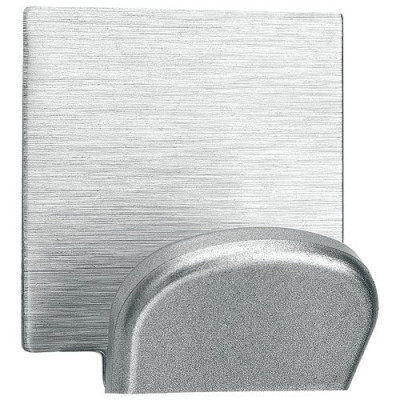 CROCHET ADHESIF BASE ACIER INOX /MATE (Vendu par 1)