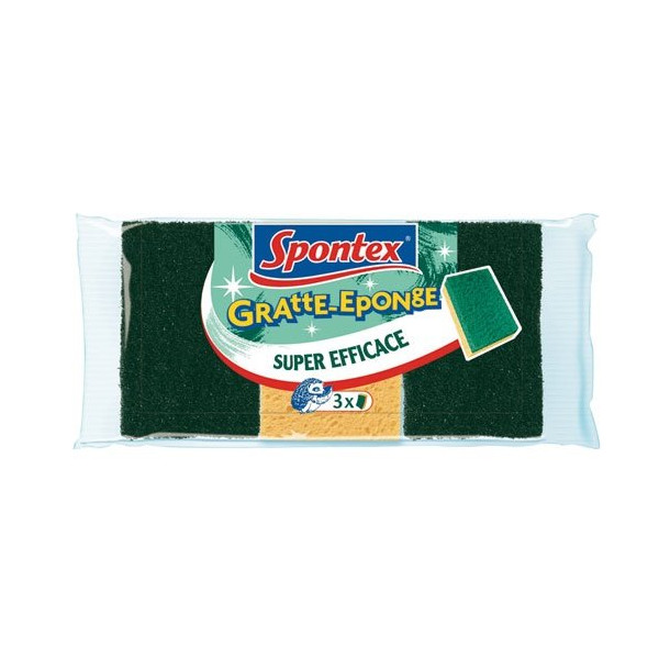 SPONTEX - Éponge 3 gratte-éponge