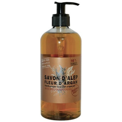 SAVON ALEP LIQUIDE FLEUR D'ARGAN 500ML (Vendu par 1)