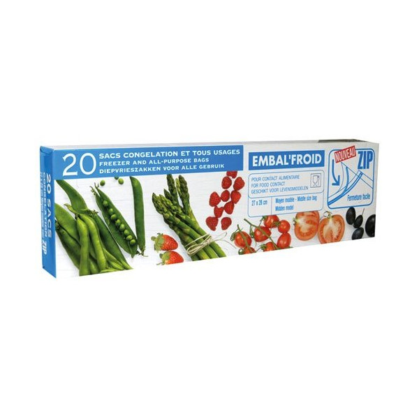 SCHWEITZER - Sac congelation zip 27x28 moyen modele x20