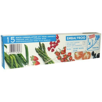 SAC CONGELATION ZIP 30X40 GM X15 (Vendu par 1)