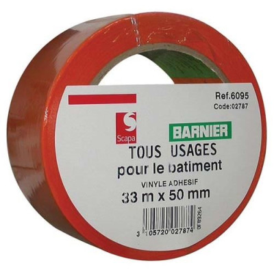 Adhésif multi-usages orange 50mmx33m
