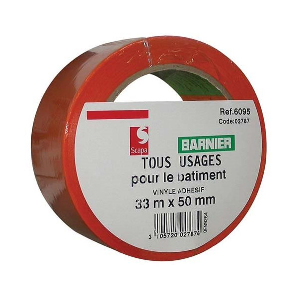 BARNIER - Adhésif multiusages 33mx50mm orange Scapa