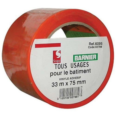 Adhésif multi-usages orange 75mmx33m