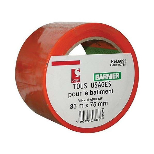 BARNIER - Adhésif multiusages 33mx75mm orange Scapa