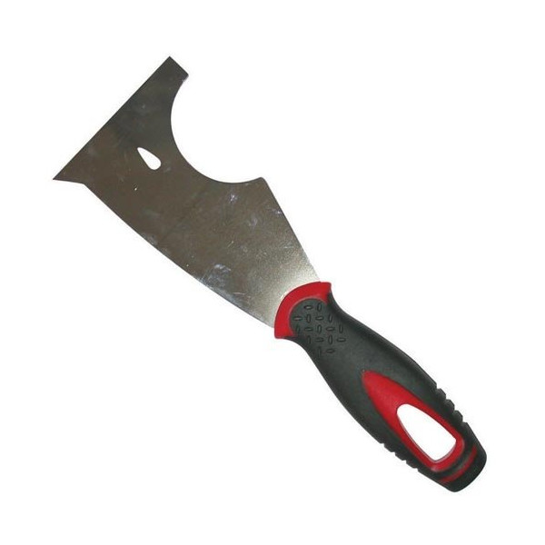 SAVY - Couteau multifonction inox bimatière rouge 4059