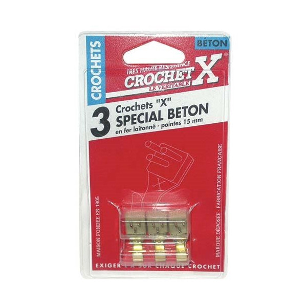 CROCHET X - Crochet x béton laiton bli3 terfb