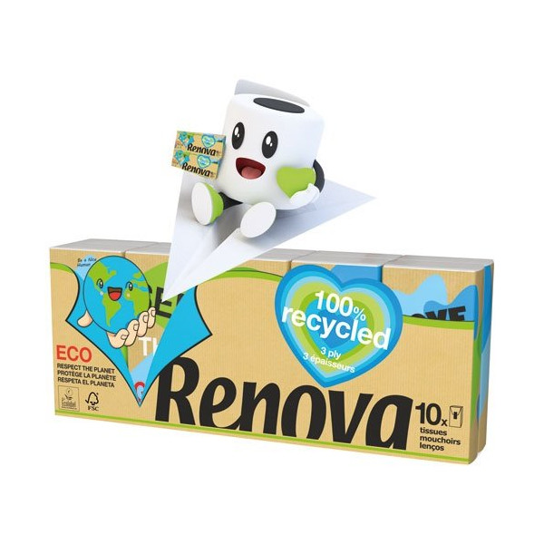 RENOVA - Mouchoirs rénovagreen étuis 10x10