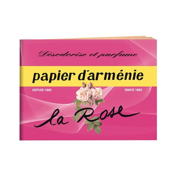 PAPIERS D'ARMENIE - Papier d'Arménie le carnet la rose