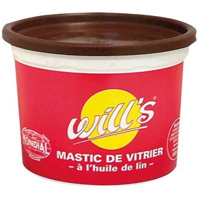 MASTIC VITRIER MONDIAL POT 500GR BRUN (Vendu par 1)