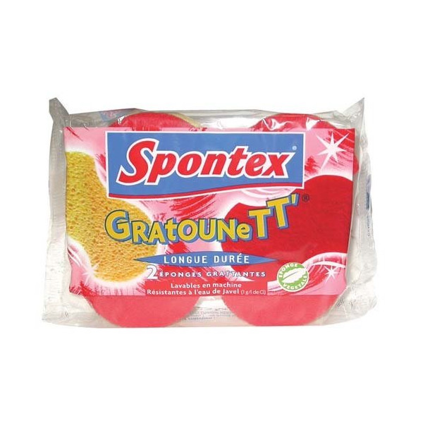 SPONTEX - Eponge végétale gratounette x2 3088