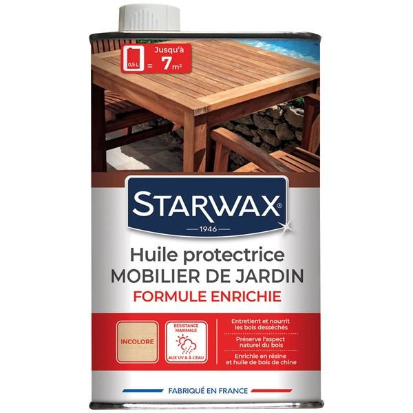 STARWAX - Huile protectrice bois exte.teck 500ml