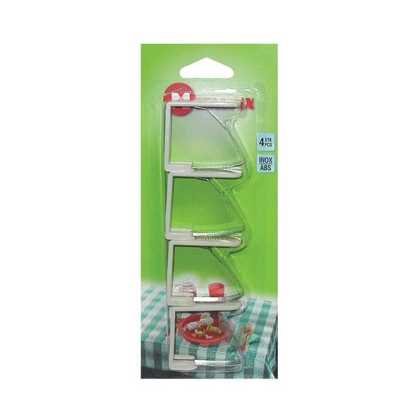 METALTEX - Fixe nappe inox+plast.blister de 4 254505