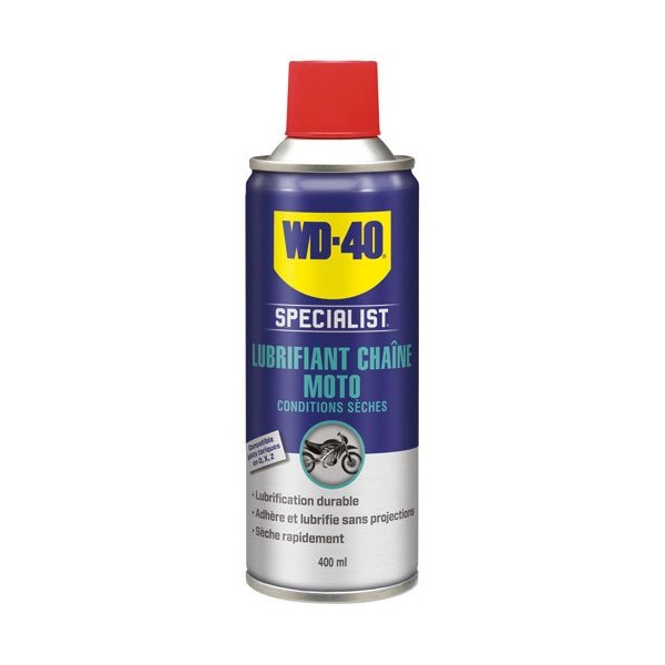 WD40 SPECIALIST MOTO - Wd40 moto lubrifiant chaines conditions seches 400ml