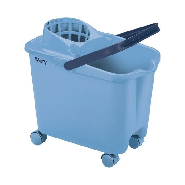 MERY - Seau bleu à roulettes 14l+ essoreur 0325.31