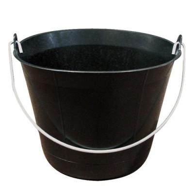 SEAU MACON 11L POLYETHYL.NOIR (Vendu par 1)
