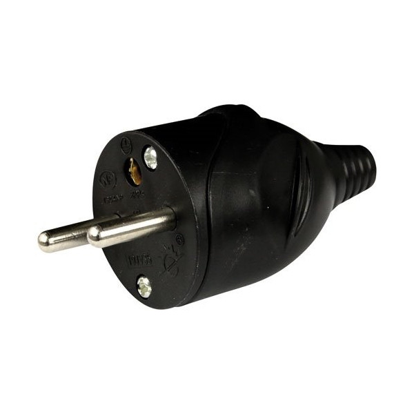 HBF - Fiche mâle droite 16amp noir vrac
