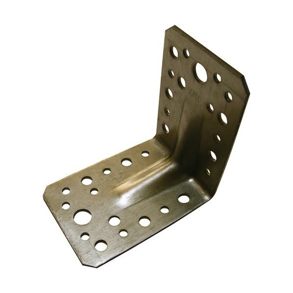 AFBAT - Équerre d'assemblage renforcée  90x90x65x2.5 zinguée