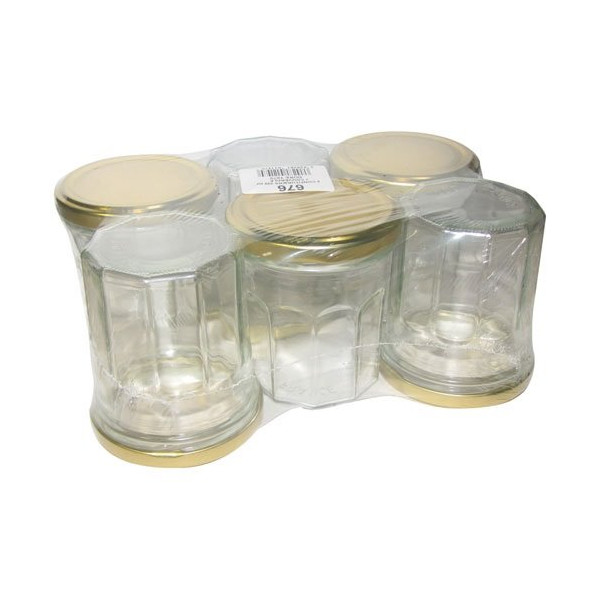 BOUCHONNERIE JOCONDI - Pack 6 confituriers 200ml couvercle doré