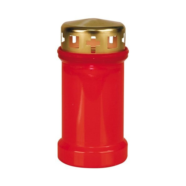 Ciergerie Sud Est - Veilleuse d'extérieur rouge hauteur 130mm