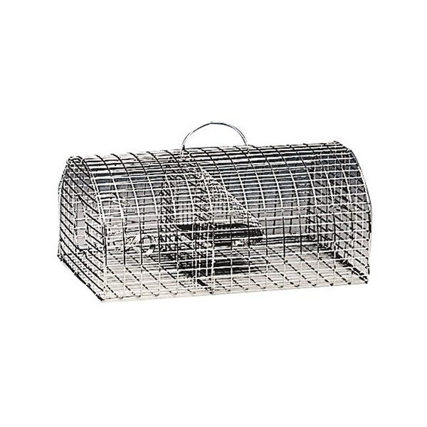 MASY - Nasse à rats 1/2 ronde galvanisé 40 x 22 x 18 cm