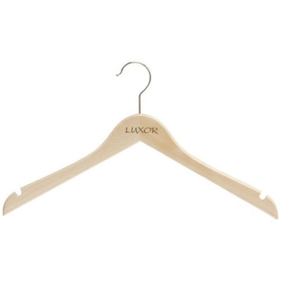 CINTRE LUXOR PRINC.PLAT NAT.VERNI 41CM (Vendu par 1)