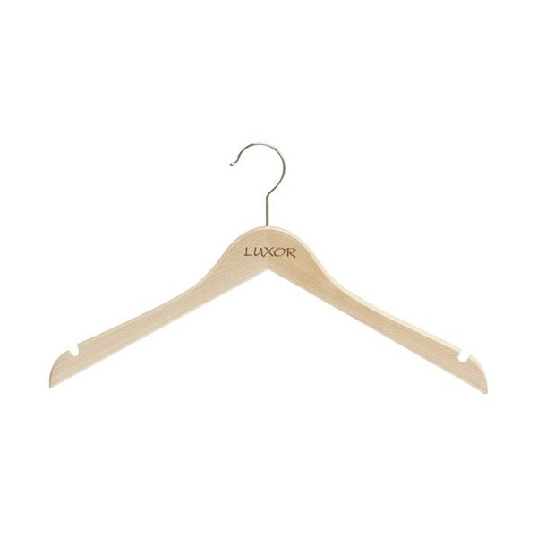 MONDEX - Cintre luxor princess plat naturel verni 41 cm