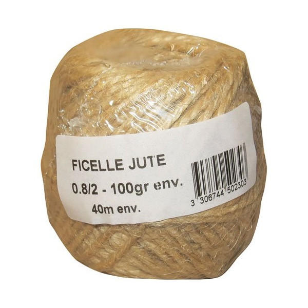 CORDERIE TOURNONAISE - Ficelle jute 0.8/2 x 100g sous film