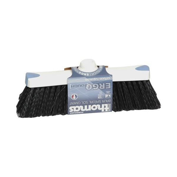 THOMAS - Balai fibre noire dure renfort bleu gamme ergotouch
