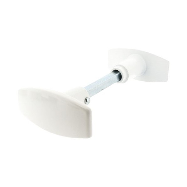 ALPERTEC - Bouton double carré de 6/7 aluminium blanc