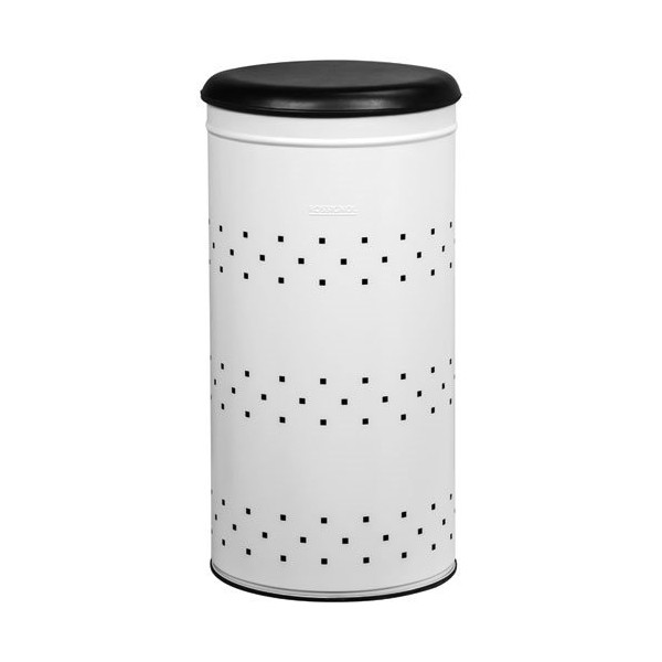 ROSSIGNOL - Panier à linge  - Lina blanc 45 L H 63 cm