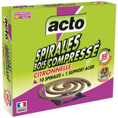 ACTO SPIRALE BOIS CITRONNELLEX10 (Vendu par 1)