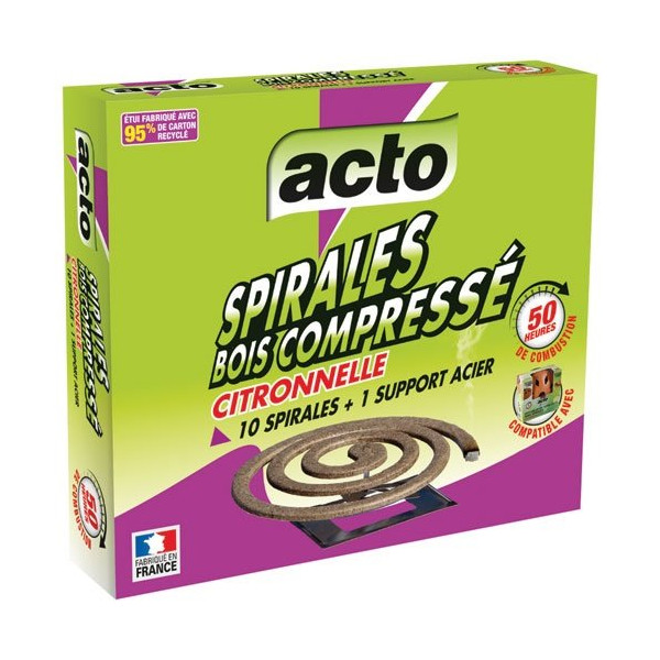 ACTO - Acto spirales bois compresse citronnellex10