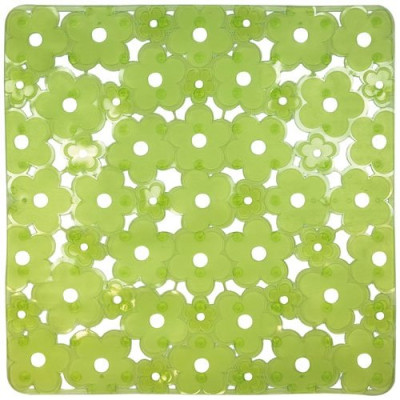 TAPIS FOND EVIER FLEUR VERT 32X32CM