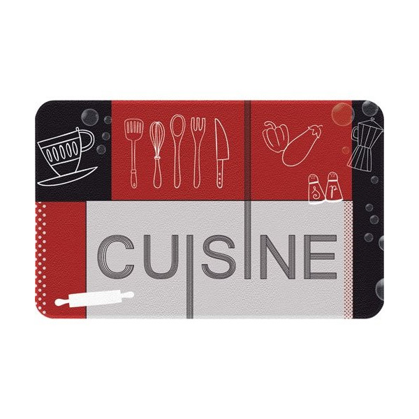 IDMAT - Decor de cuisine cuisine rouge noir 50x80 cm